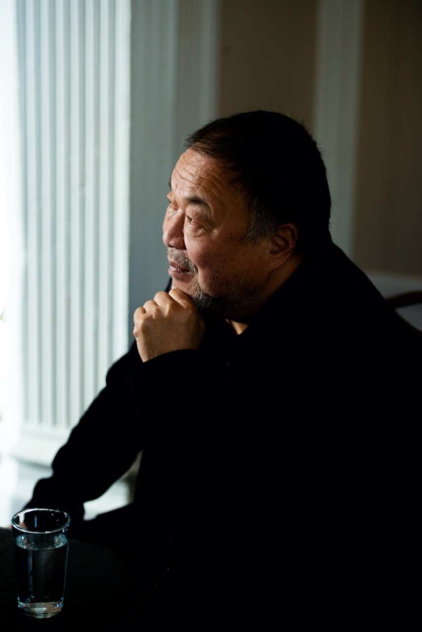 Ai Weiwei listening and thinking
